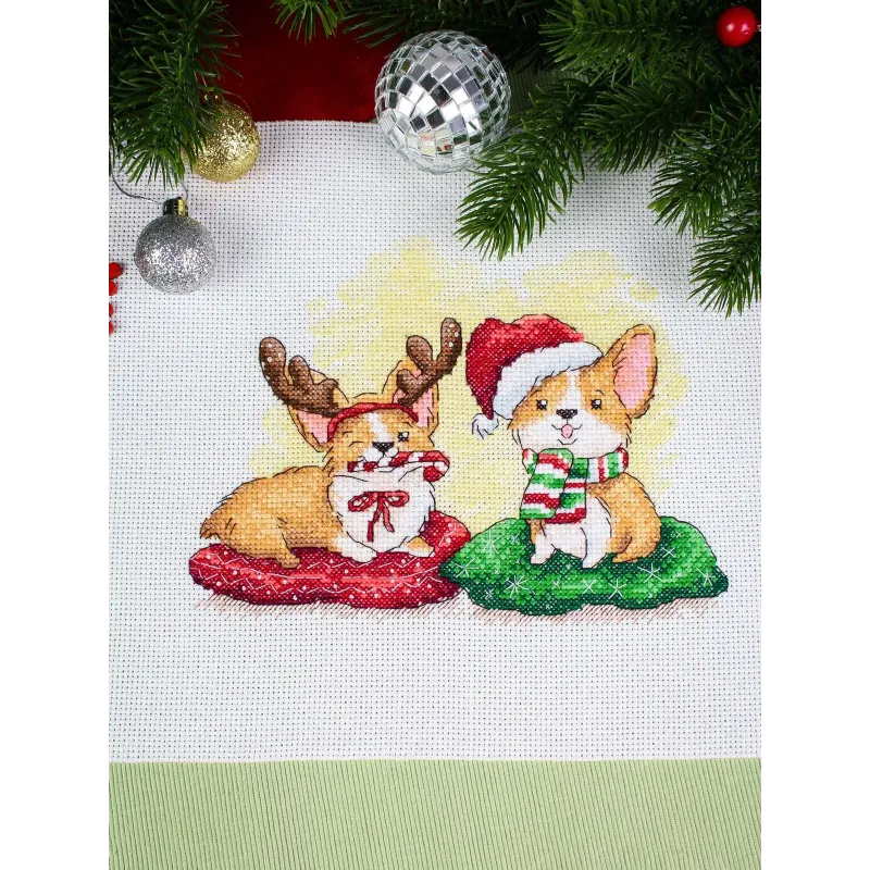 Cross stitch kit "Celebrating the New Year" 15*19 cm SM-774