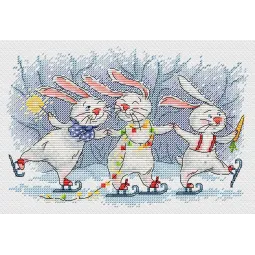 Kit de point de croix "Danse ronde festive" 13x20 cm SM-993
