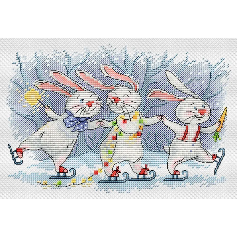 Cross stitch kit "Festive round dance" 13x20 cm SM-993