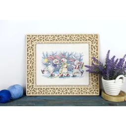 Kryželių siuvinėjimo rinkinys "Šventinis ratas" 13x20 cm SM-993