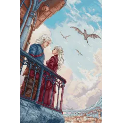 Kit de point de croix "Hearts Over Kings" 29 x 43 cm SLETIL9961