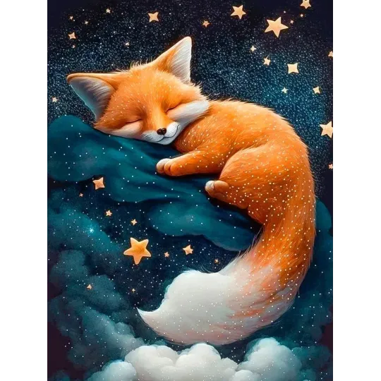 Diamond painting kit "Fox dreams" 30х40 cm WD3216
