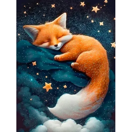 Diamond painting kit "Fox dreams" 30х40 cm WD3216