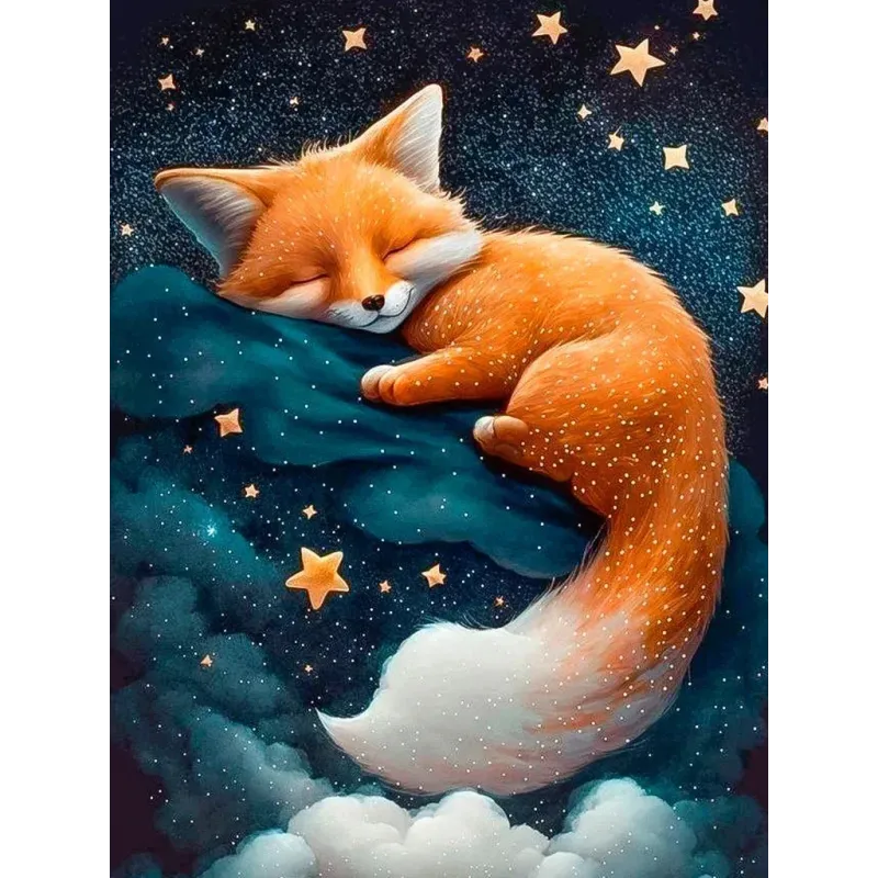 Diamond painting kit "Fox dreams" 30х40 cm WD3216