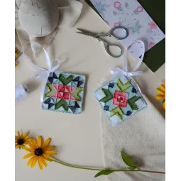 Décoration "Kaléidoscope Printanier" 13.2x6.6 cm AABT-047