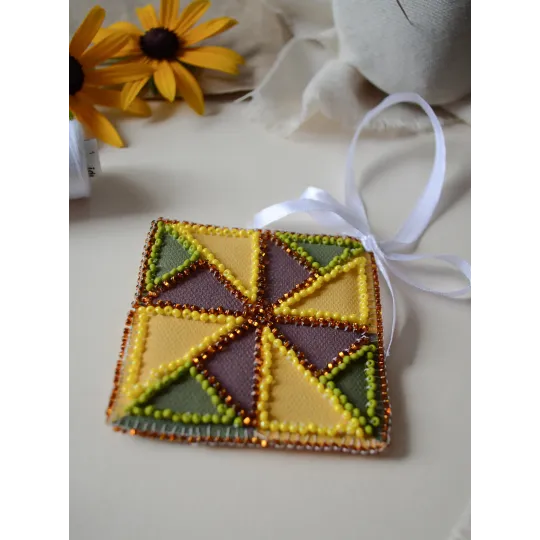 Décoration "Motif du soleil" 13,2x6,6 cm AABT-044