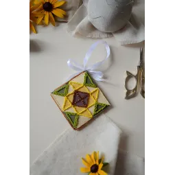 Украшение "Мотив солнца" 13.2x6.6 см AABT-044