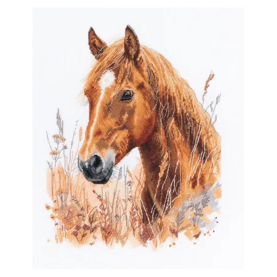 Kreuzstichset PANNA "In der Steppe zwischen den Gräsern" 26,5 x 33 cm PJ-7528