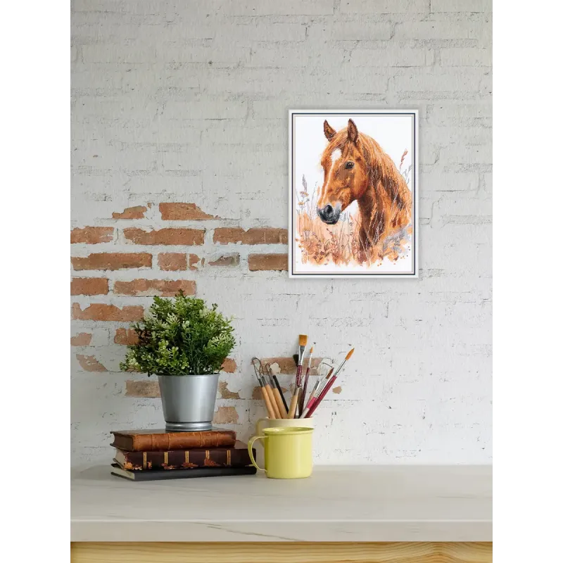 Kit de point de croix PANNA "Dans la steppe parmi les herbes" 26.5 x 33 cm PJ-7528