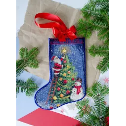 DIY Kreuzstich-Stiefel-Set „Entfache die Feier“ 18x27 cm AAHH-001