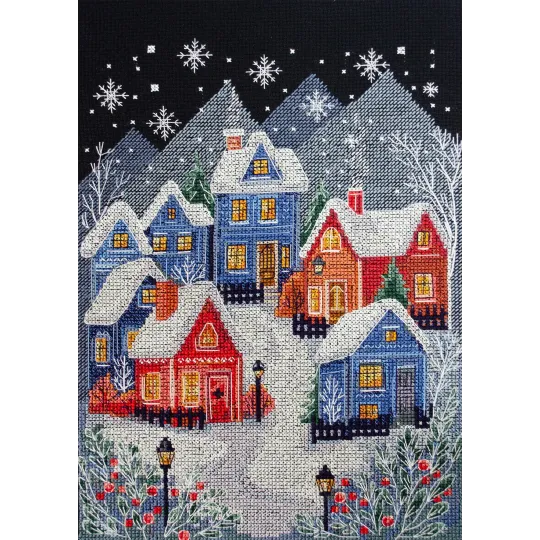 Kit de point de croix "La nuit avant Noël" 19x26 cm AAH-302