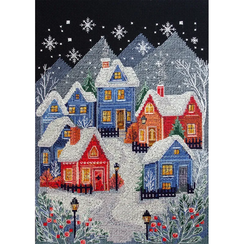 Kit de point de croix "La nuit avant Noël" 19x26 cm AAH-302