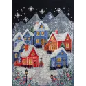 Kit de point de croix "La nuit avant Noël" 19x26 cm AAH-302