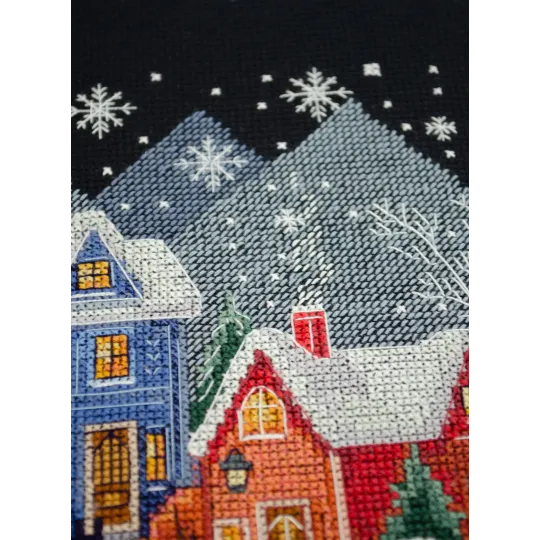 Kit de point de croix "La nuit avant Noël" 19x26 cm AAH-302