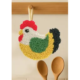 Punch-needle rug kit "Hen" 13.5×12.5 cm SVK-006 (ES)