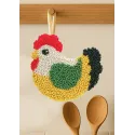 Punch-needle rug kit "Hen" 13.5×12.5 cm SVK-006 (ES)