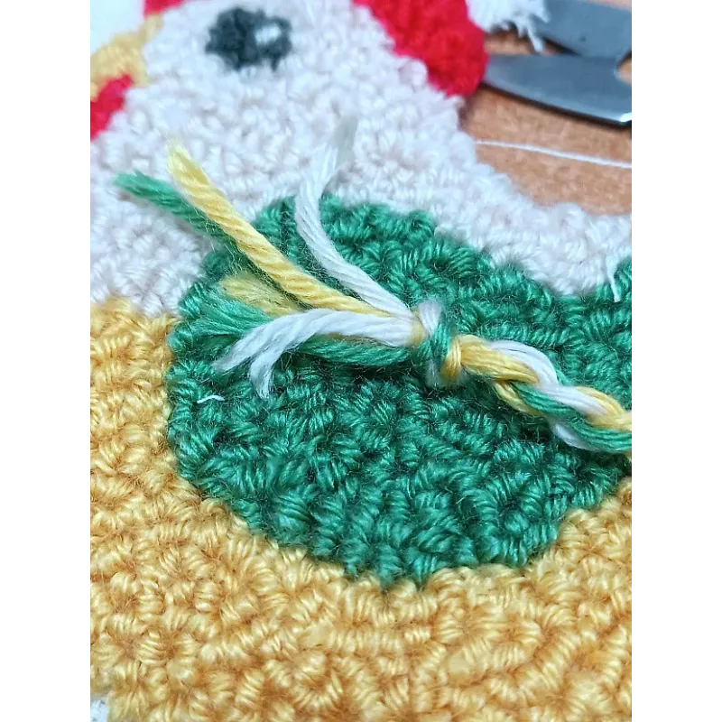 Punch-Needle-Teppich-Set "Hahn" 13,5×12,5 cm SVK-006