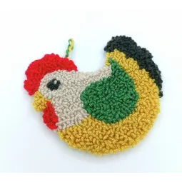 Siuvinėjimo adata kilimėlio rinkinys "Gaidelis" 13.5×12.5 cm SVK-006