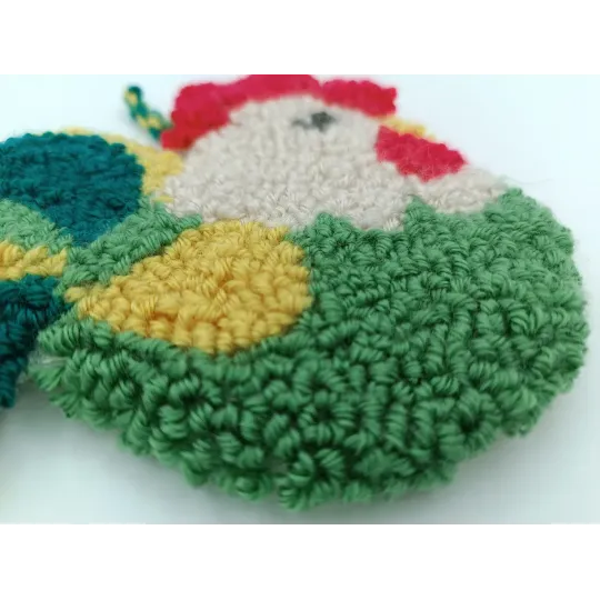 Kit de tapis à poinçonner "Coq" 14,5×13,5 cm SVK-005