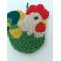 Kit de tapis à poinçonner "Coq" 14,5×13,5 cm SVK-005