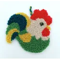Kit de tapis à poinçonner "Coq" 14,5×13,5 cm SVK-005