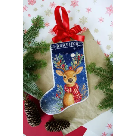 DIY Kreuzstich-Stiefel-Set "Santa's Helper" 18x27 cm AAHH-002