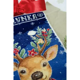 DIY Kreuzstich-Stiefel-Set "Santa's Helper" 18x27 cm AAHH-002
