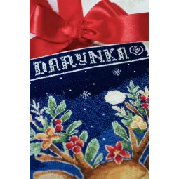 Kit de botte de point de croix DIY "Assistant du Père Noël" 18x27 cm AAHH-002