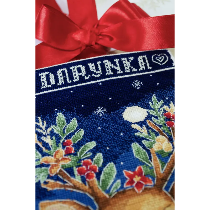 DIY Kreuzstich-Stiefel-Set "Santa's Helper" 18x27 cm AAHH-002