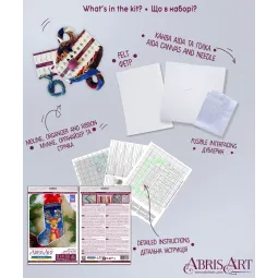 Kit de botte de point de croix DIY "Assistant du Père Noël" 18x27 cm AAHH-002
