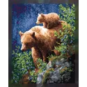 Алмазная мозаика с подрамником "Медведи" 40x50 см DP442