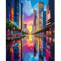 Peinture diamant avec sous-cadre "Ville" 40x50 cm DP440