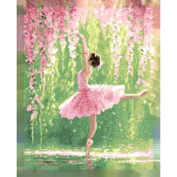 Diamantmalerei mit Keilrahmen "Ballerina" 40x50 cm DP427