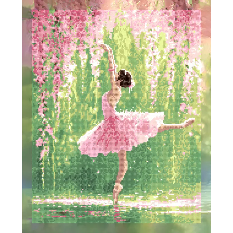 Diamant Malerei mit Unterrahmen „Ballerina“ 40x50 cm DP427