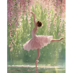 Алмазная живопись с подрамником «Балерина» 40x50 см DP427