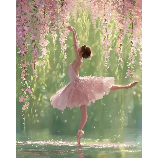 Diamant Malerei mit Unterrahmen „Ballerina“ 40x50 cm DP427