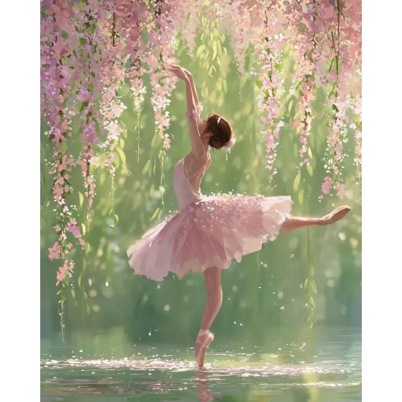 Diamant Malerei mit Unterrahmen „Ballerina“ 40x50 cm DP427