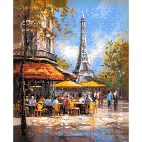 Peinture diamant avec châssis "Rue à Paris" 40x50 cm DP437