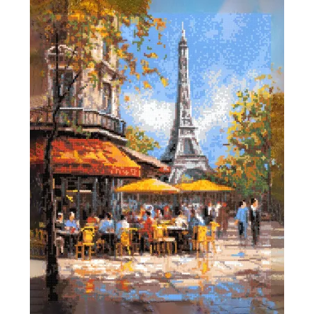 Diamantmalerei mit Keilrahmen "Straße in Paris" 40x50 cm DP437