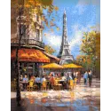 Diamantmalerei mit Keilrahmen "Straße in Paris" 40x50 cm DP437
