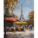 Peinture diamant avec châssis "Rue à Paris" 40x50 cm DP437