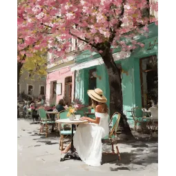 (Discontinued) Diamond painting with subframe "Blooming day" 40x50 cm DP435