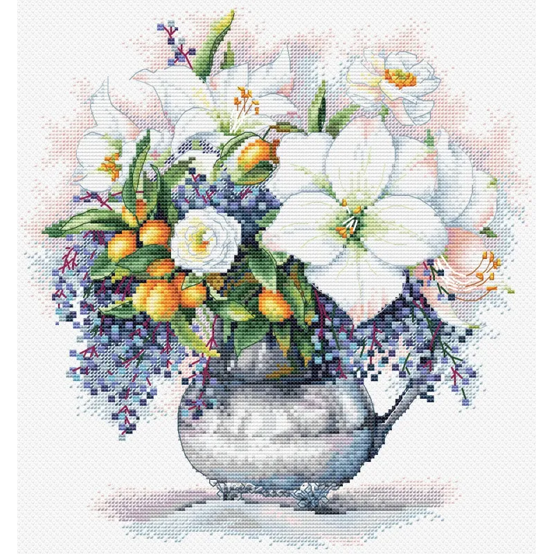 Cross stitch kit "Floral Etude" 23 х 24 cm SANTS-13