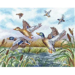 Kreuzstich-Set "Die Enten fliegen" 25,5 х 19,5 cm SANL-26
