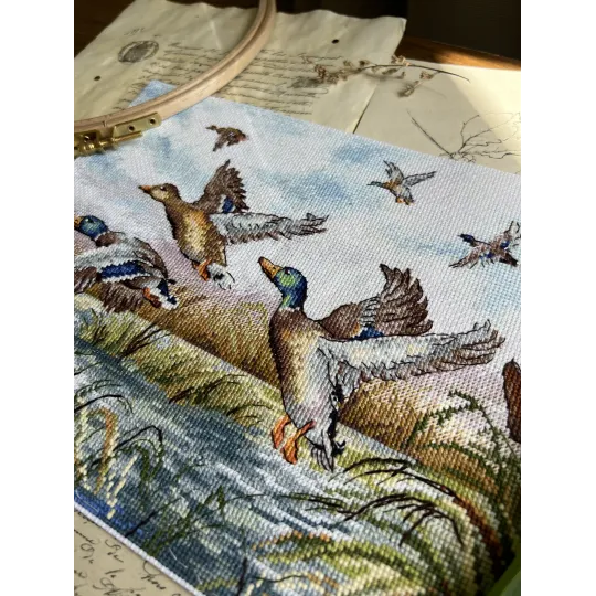 Kreuzstich-Set "Die Enten fliegen" 25,5 х 19,5 cm SANL-26