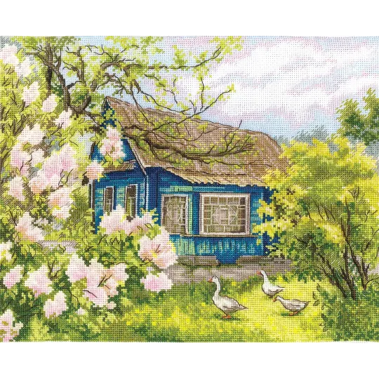 Cross stitch kit "Lilacs near the house" 28 х 22,2 cm SANS-77