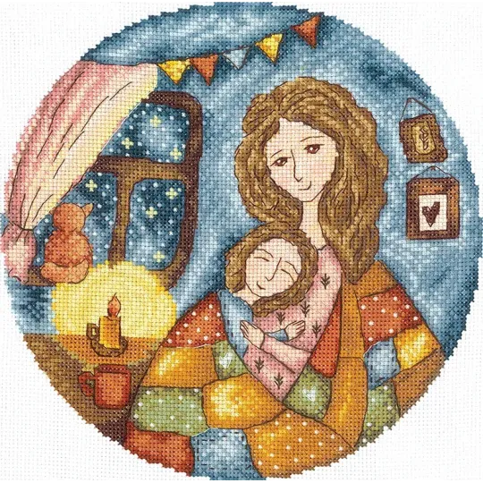 Cross stitch kit "Mom's warmth" 19 х 19 cm SANM-41