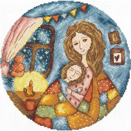 Cross stitch kit "Mom's warmth" 19 х 19 cm SANM-41