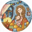 Cross stitch kit "Mom's warmth" 19 х 19 cm SANM-41