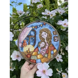 Cross stitch kit "Mom's warmth" 19 х 19 cm SANM-41